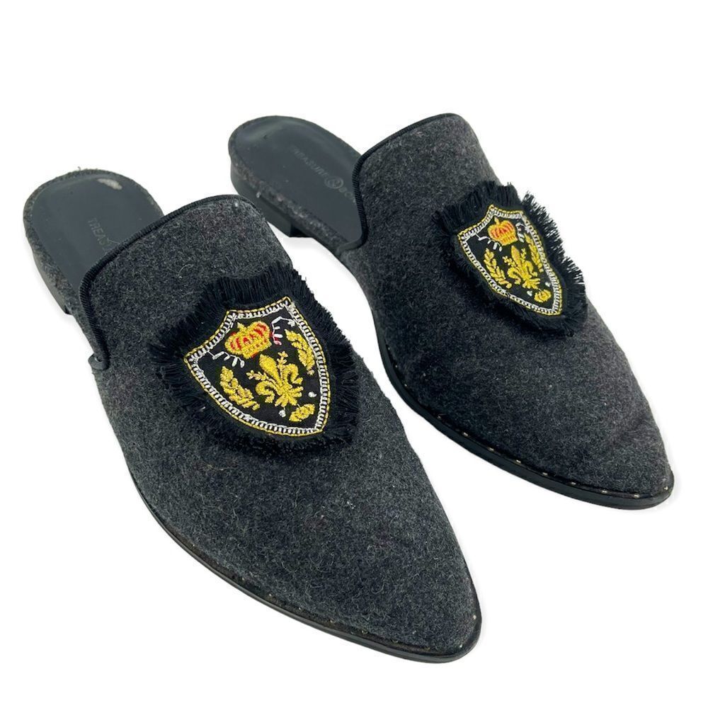 Treasure & Bond Laine Womens Gray Embellished Wool Blend Slip On Mules Size 7.5M - Picture 13 of 13